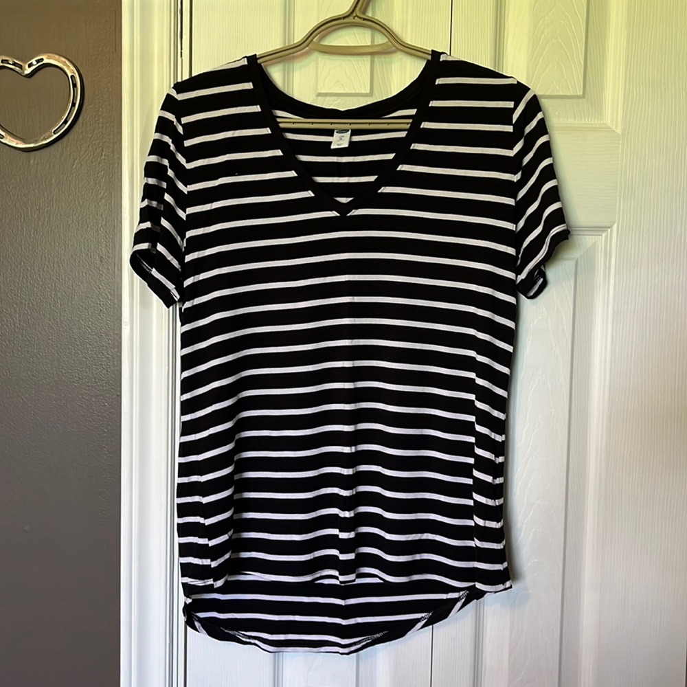 Black and White Striped Tshirt